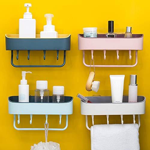 Multipurpose Magic Sticker Plastic Wall Mounted Storage Rack