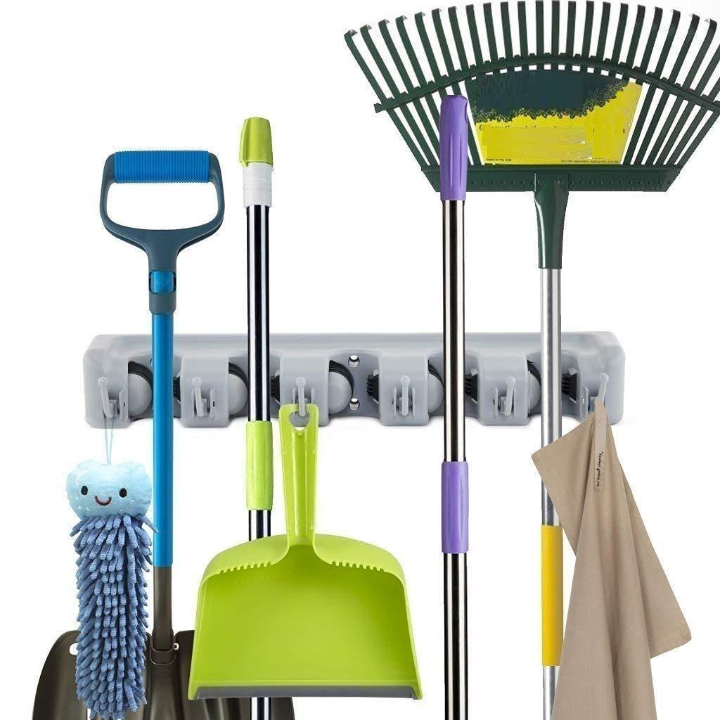 Mop Holder - 5 Layer Wall Mounted Mop & Broom Holder