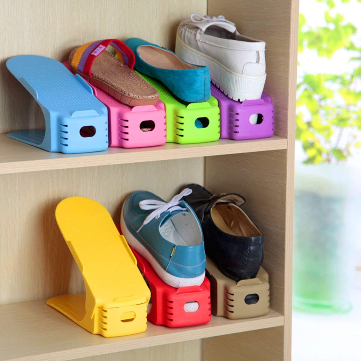 Folding Plastic Space Saving Rack Organizers