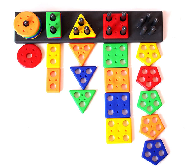 (🔥HOT SALE NOW 50% OFF) 🎨Multicolor Plastic Geometric Block Puzzle🔥Logic Games🎯