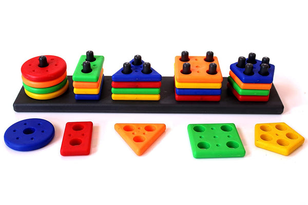 (🔥HOT SALE NOW 50% OFF) 🎨Multicolor Plastic Geometric Block Puzzle🔥Logic Games🎯