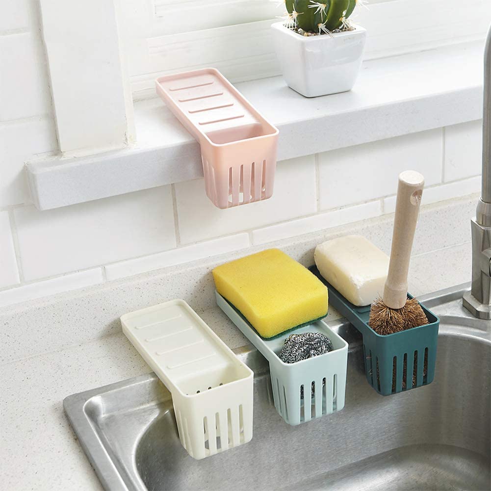 Kitchen Sink Sponge Soap Sloth Drain, Remote Control Storage Rack