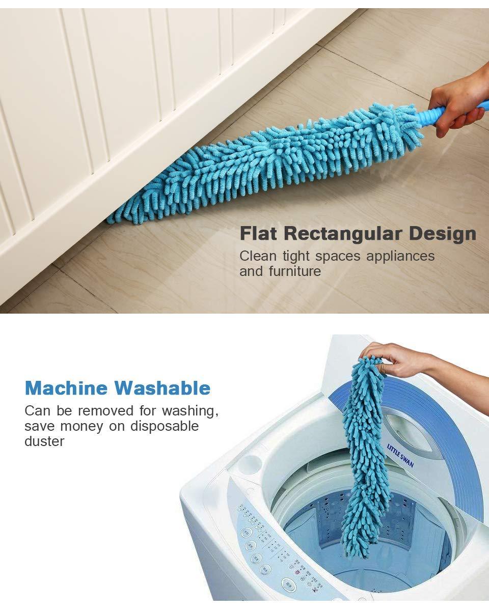 Fan Duster - Flexible Microfiber Cleaning Duster with Extendable Rod