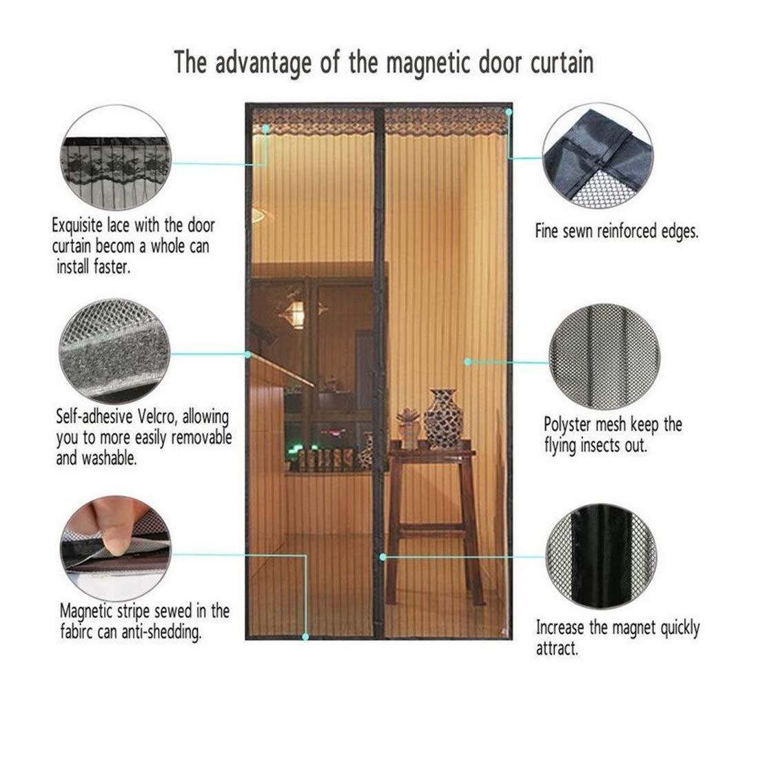 Mesh Screen Net Home Magnetic Foldable Anti Mosquito Door Curtain