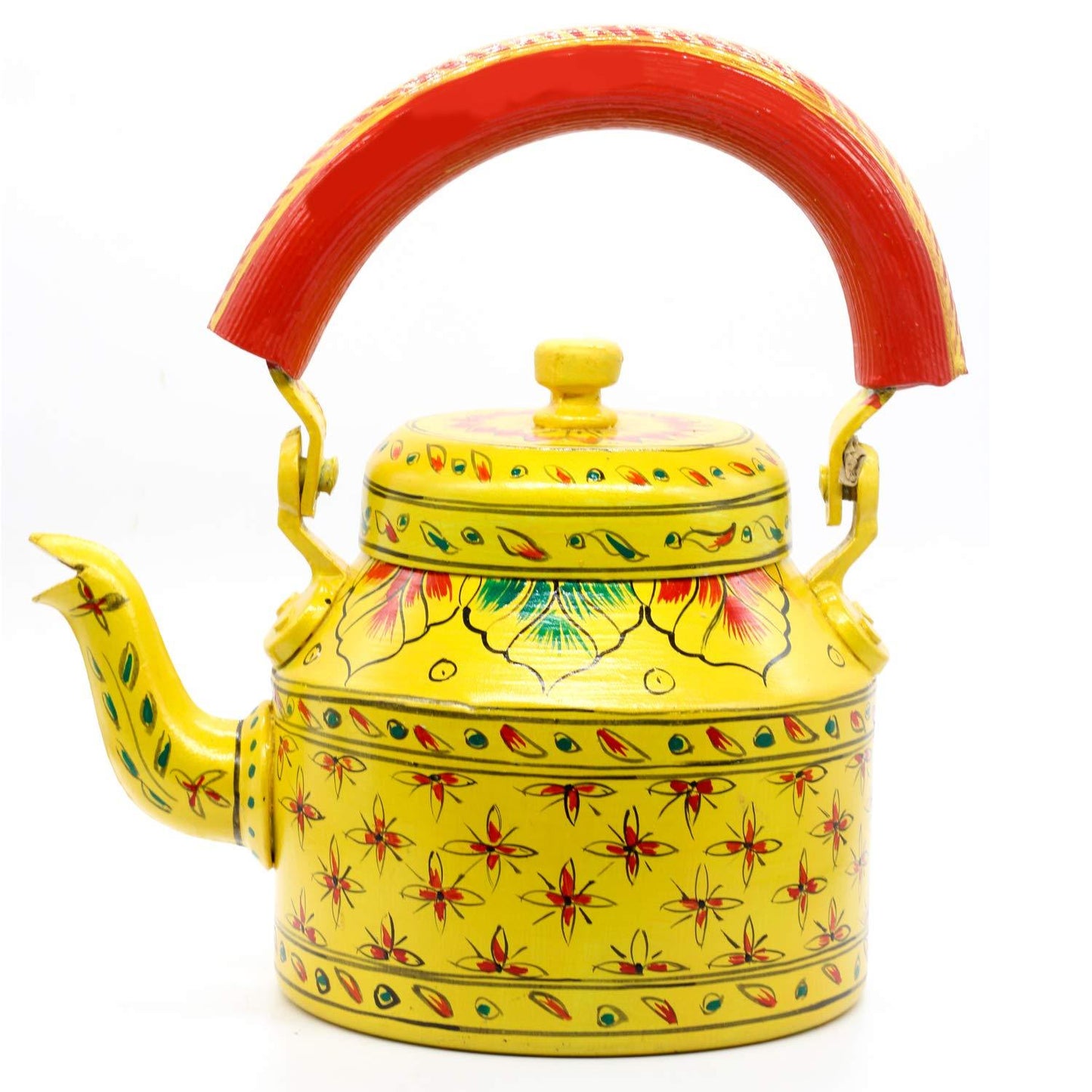 Handpainted Tea Cart Set 1 Kettle With 4 Glass 1 Thela Cart