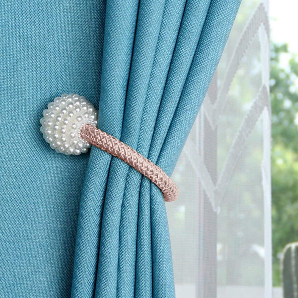 Pearl Beads Ball Magnetic Curtain Buckles Tieback Holder