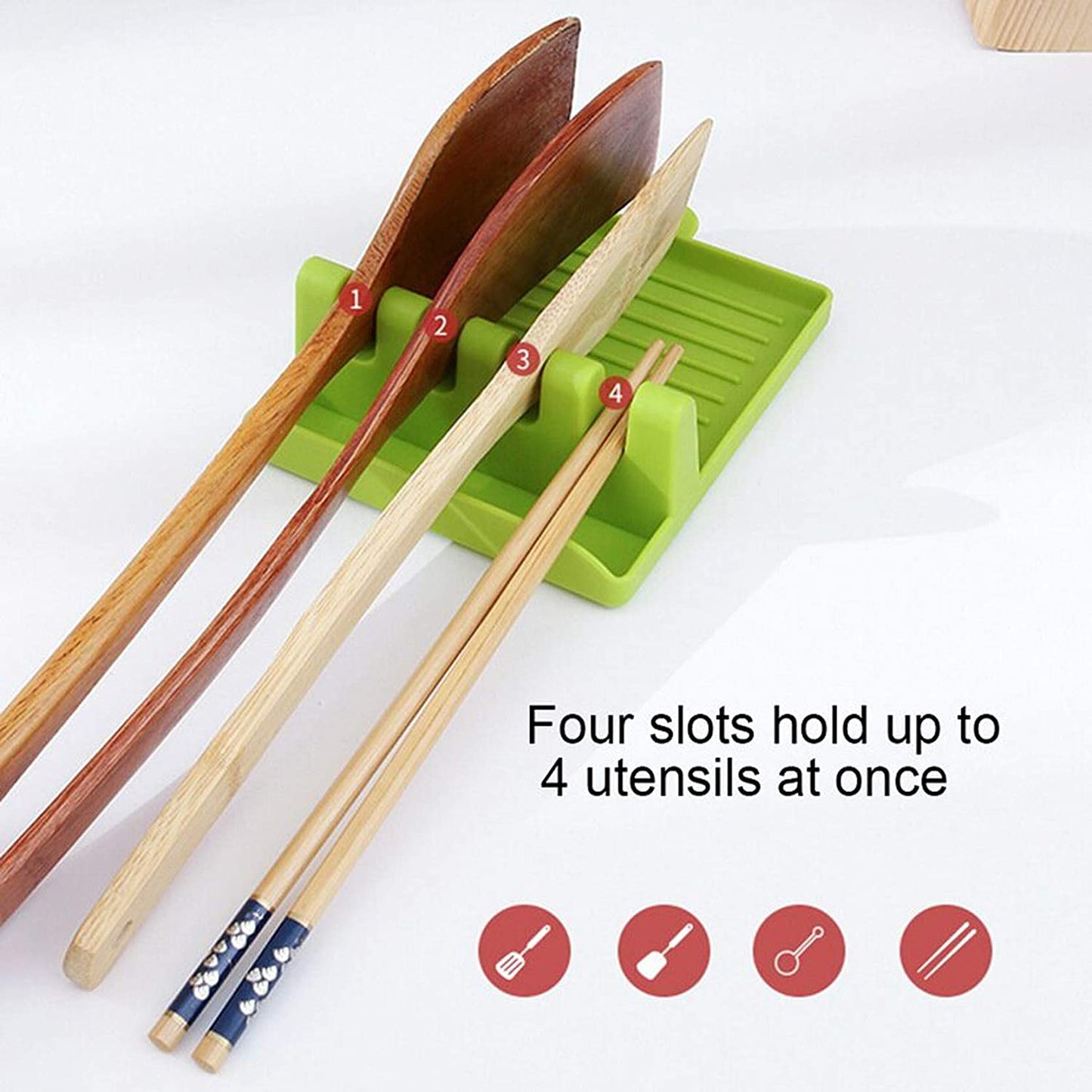 Silicone Kitchen Utensil Rest For Ladles & Spoons