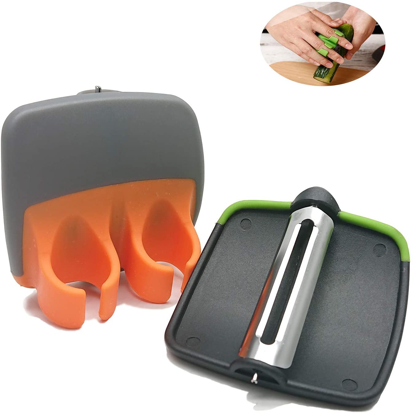 Durable Comfortable Rubber Finger Grip Palm Peeler (One Piece)