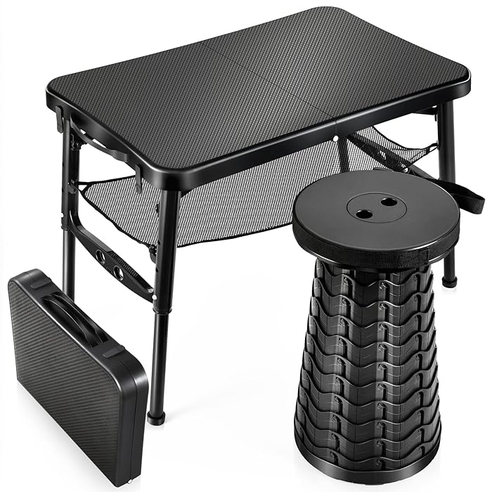 Portable Camping Table & Stool Set