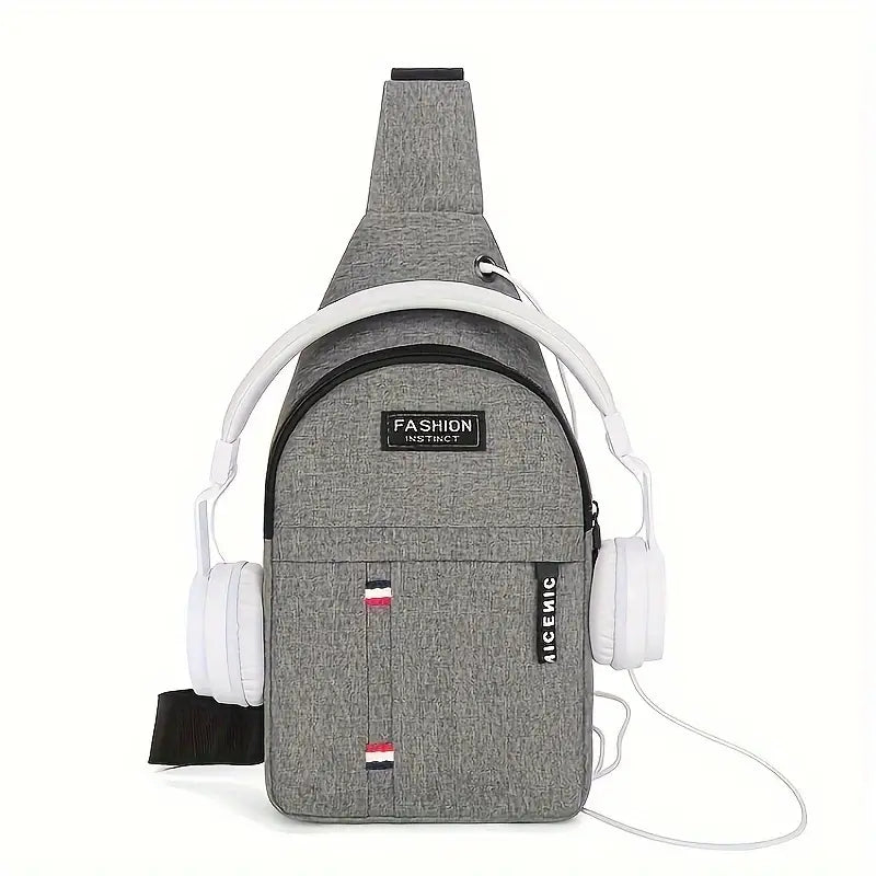 Sling Bag for Men with USB Plug & Port