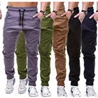 Wholesale autumn men's pants hip-hop harem jogging 2022 new men's trousers men's solid color multi-pocket overalls tights