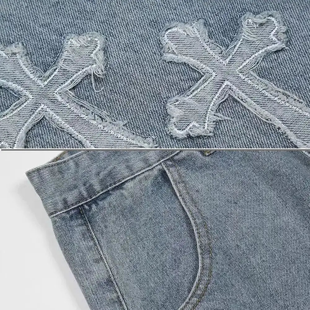 Hot Selling Customized Printed Jean Pant Wholesale Casual Street Wear Fashion Custom Denim Washed Breathable Jeans