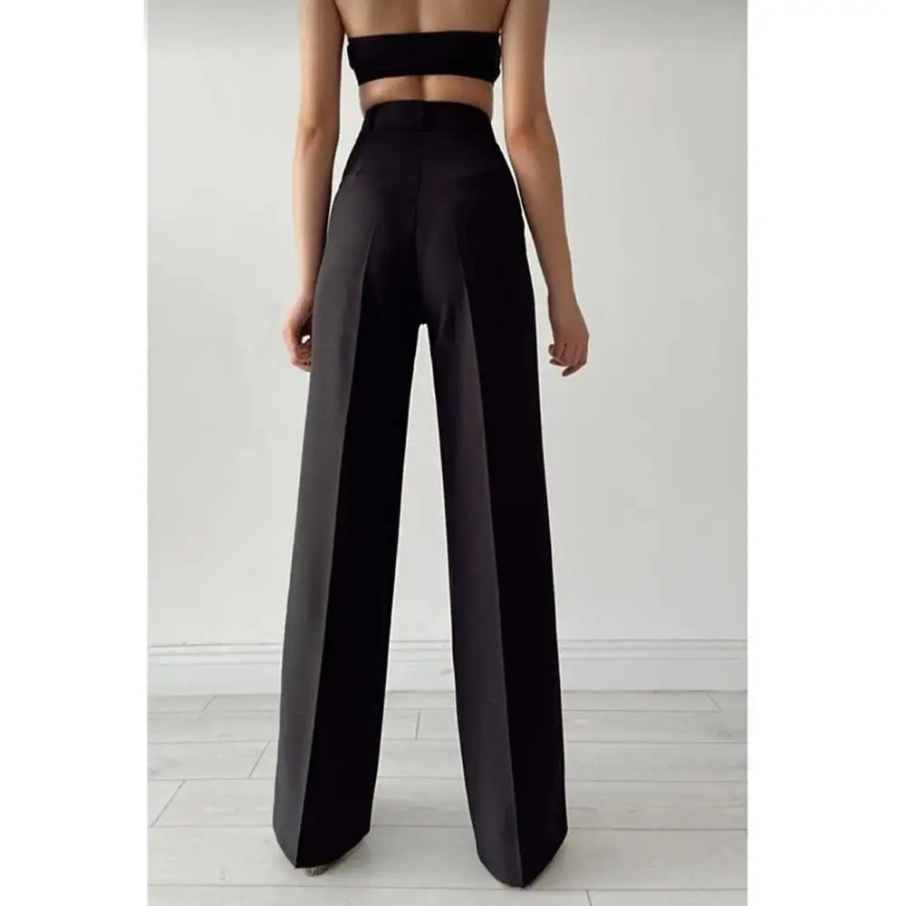 wide leg pants female summer high waist drape thin section 2023 new loose comfortable straight textured trousers