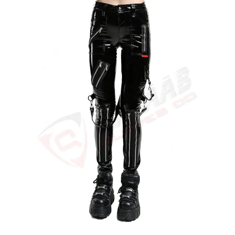 Punk-Goth Pants Women Gothic-Trouser Bondage -Punk Shorts Trouser