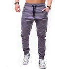 Wholesale autumn men's pants hip-hop harem jogging 2022 new men's trousers men's solid color multi-pocket overalls tights