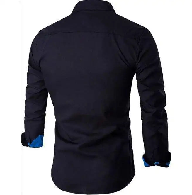 OEM Design Customized Dress Shirt Men Collared Long Sleeve Button Up Office Work Dress