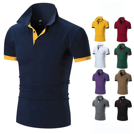 Men's Polo Shirts Casual Short Sleeve Polo Shirt Men Fashion Embroidery Business Men's Thin Polo