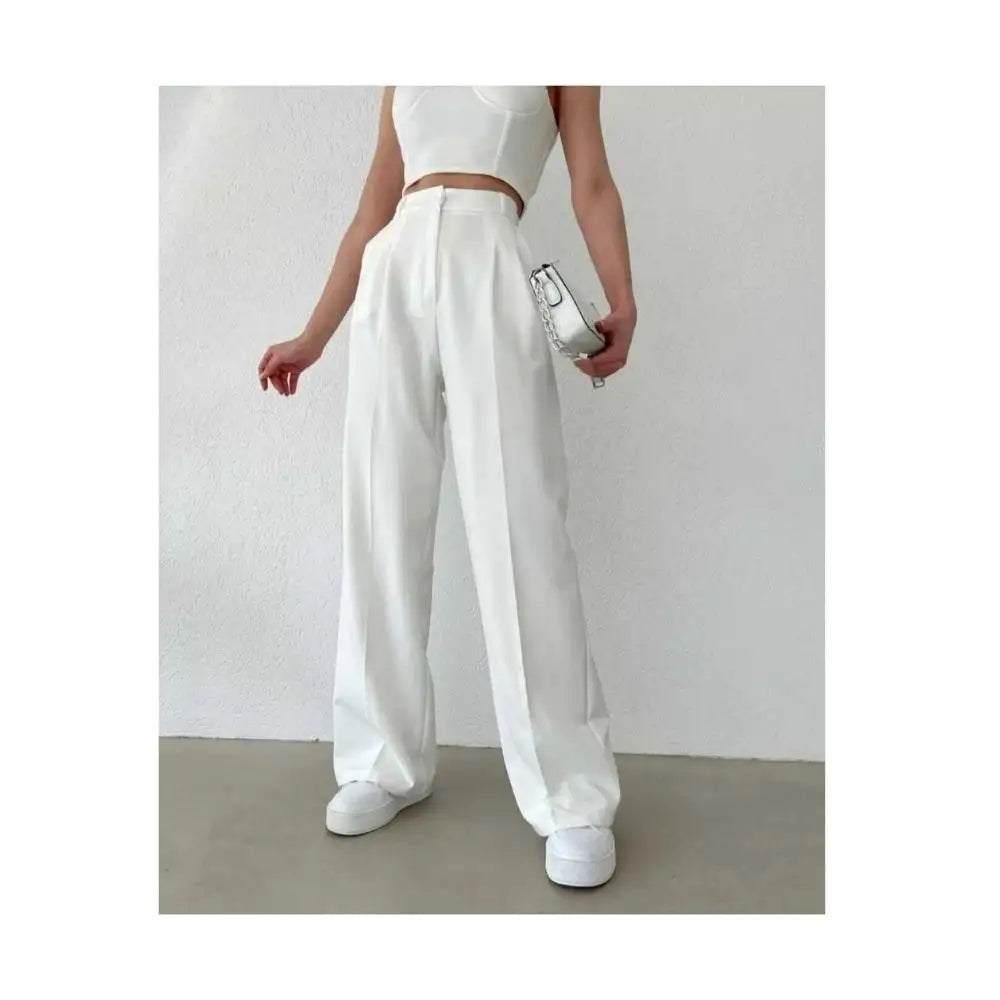 wide leg pants female summer high waist drape thin section 2023 new loose comfortable straight textured trousers