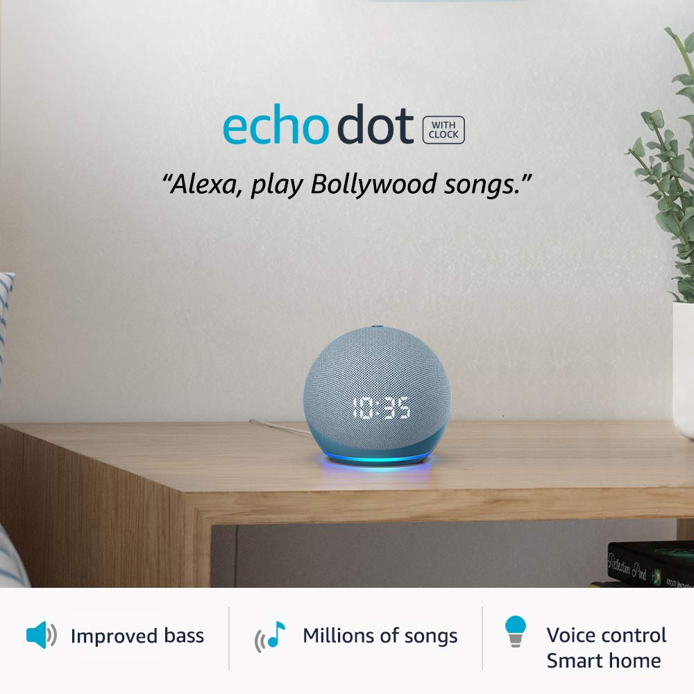 Amazon Echo Dot 4th Gen with clock