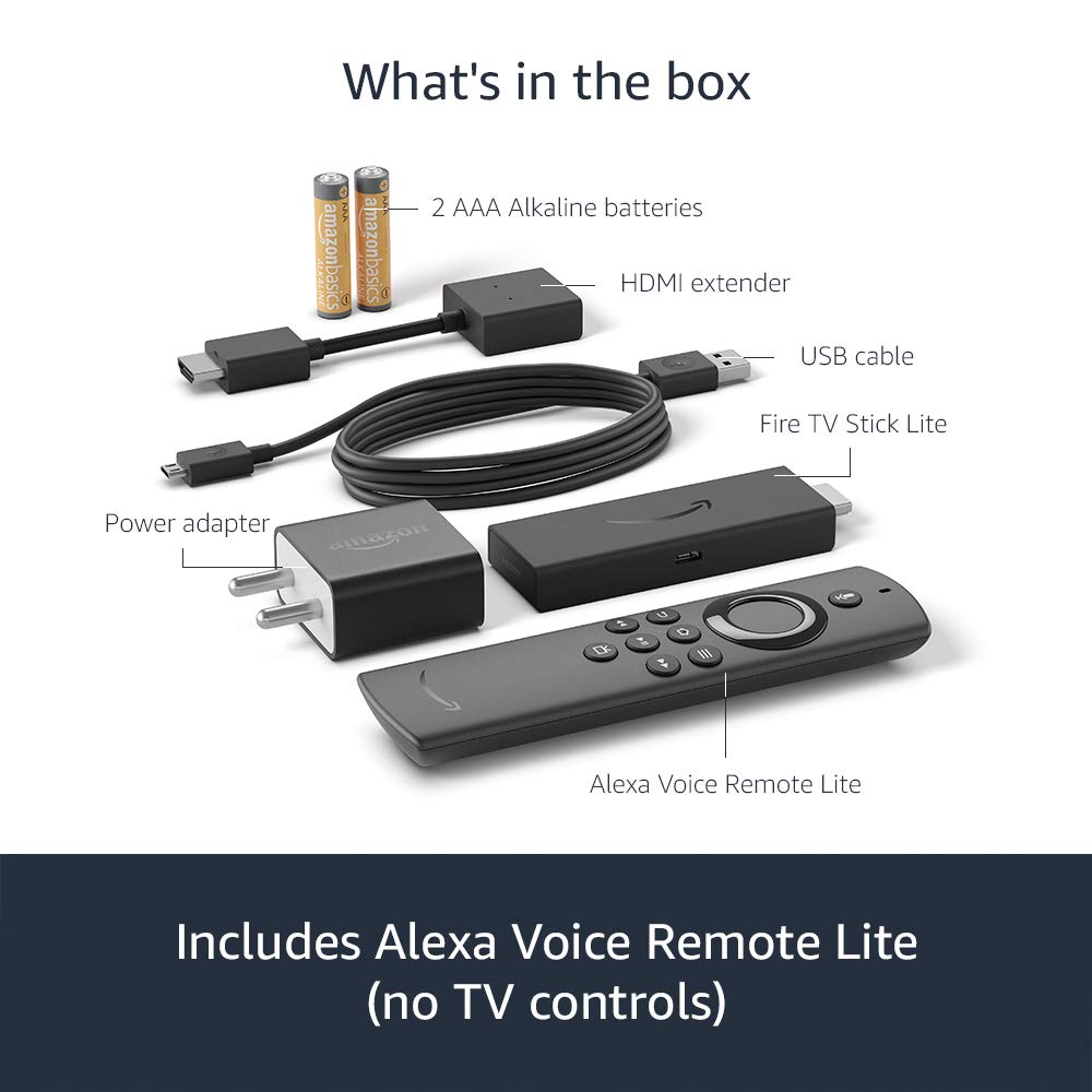 Amazon Fire TV Stick Lite with Alexa Voice Remote Lite