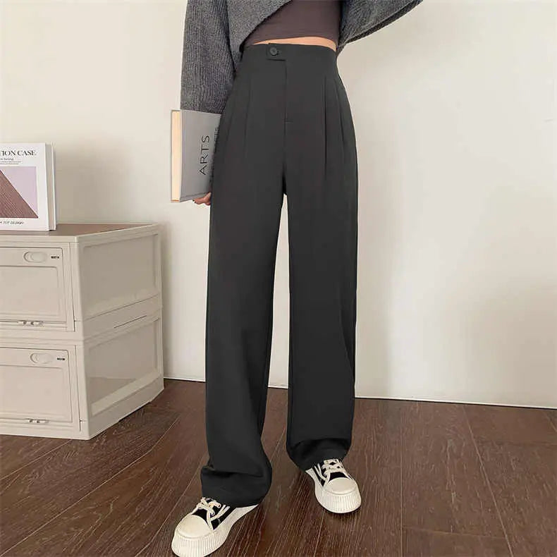 Suit Pants Women's Spring and Autumn 2023 New style High Waist Loose and Slim women's trousers