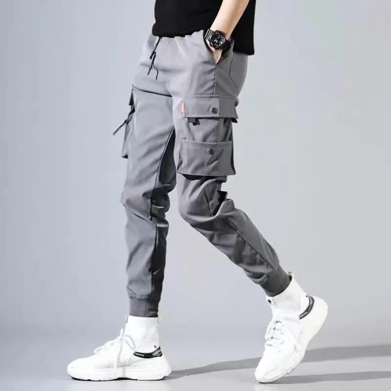 Men Pants Thin Fashion Casual Jogger Pants 2022 Streetwear Cargo Men's Multi-pockets Trousers Fitness Gyms Sweatpants Mens