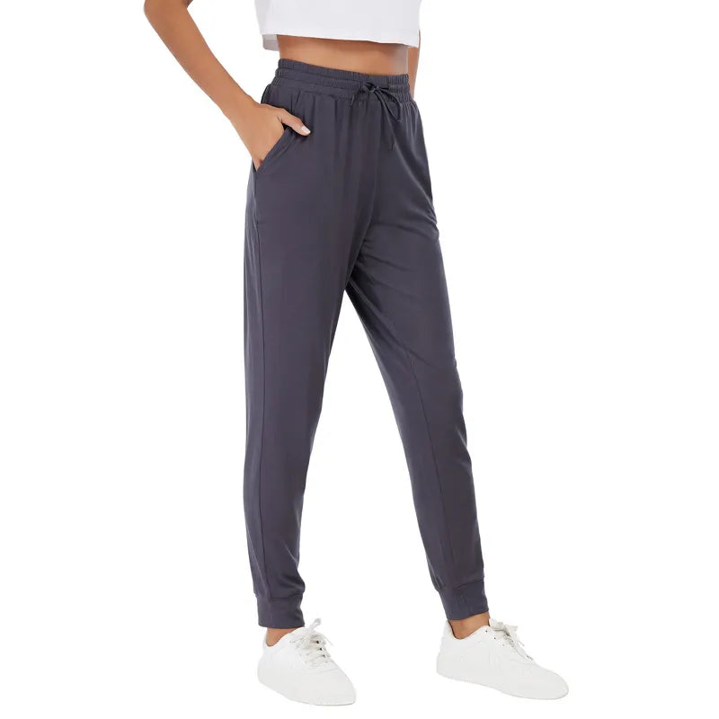 Womens Joggers with Pockets & Drawstring-Sweatpants for Women Workout Running Yoga Lounge