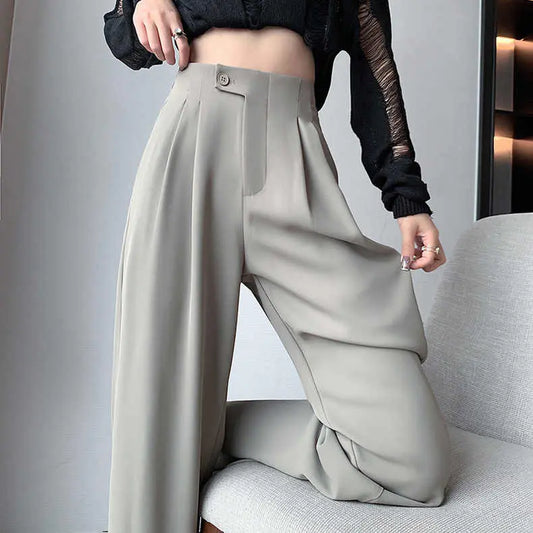 Suit Pants Women's Spring and Autumn 2023 New style High Waist Loose and Slim women's trousers