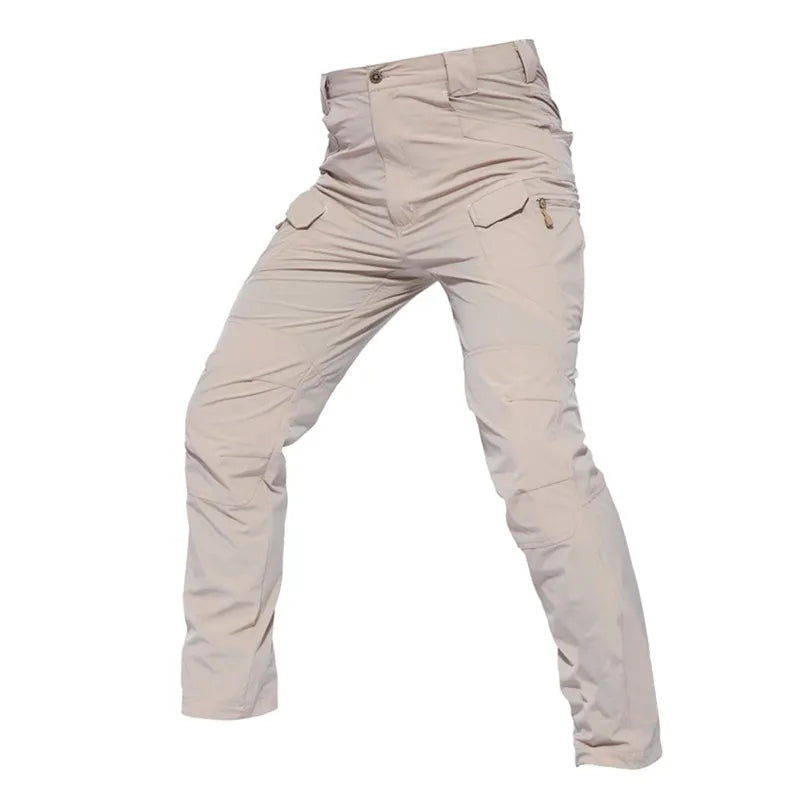 Men's Tactical Pants Waterproof Quick Dry Pant Summer Thin Spandex Stretchy Trousers