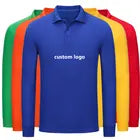 High quality custom Logo men t shirt polo high quality plain knit unisex rugby long sleeve polo men