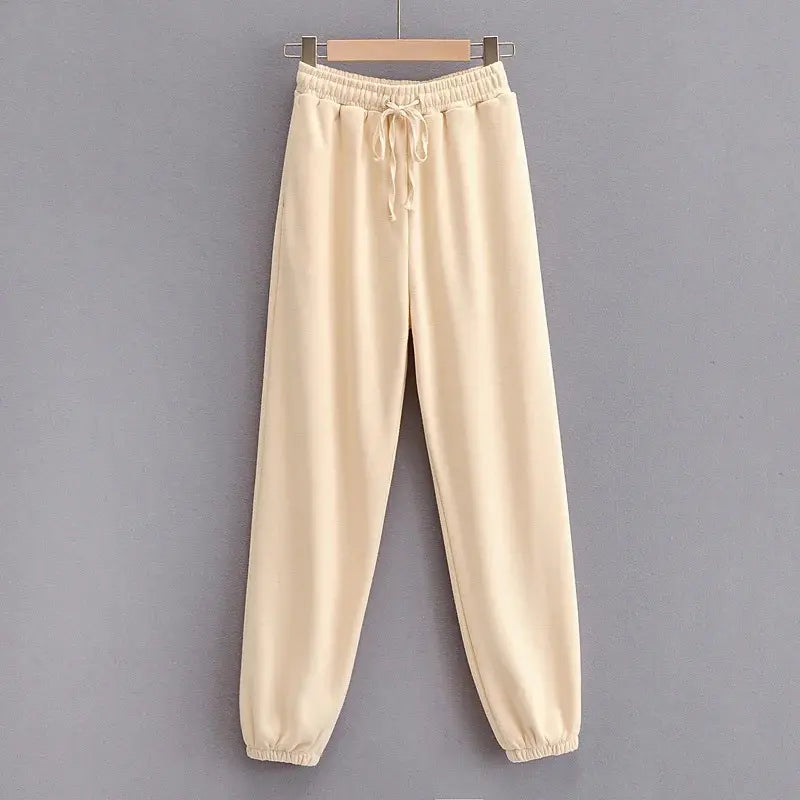 wholesale Plain Cotton Harem Plazzo Women Pants Streetwear Cargo Loose Jogger Trousers Women Sweatpants