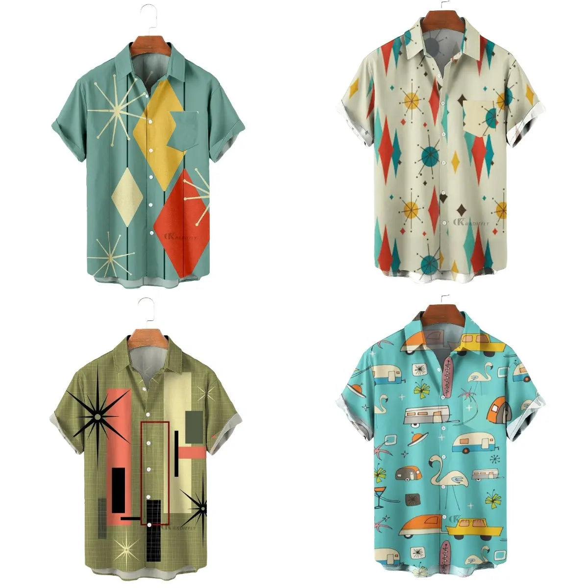 Wholesale Shirts Custom Logo Resort Cotton Hawaiian Artist Custom Printing Short Sleeves Casual Mens Summer