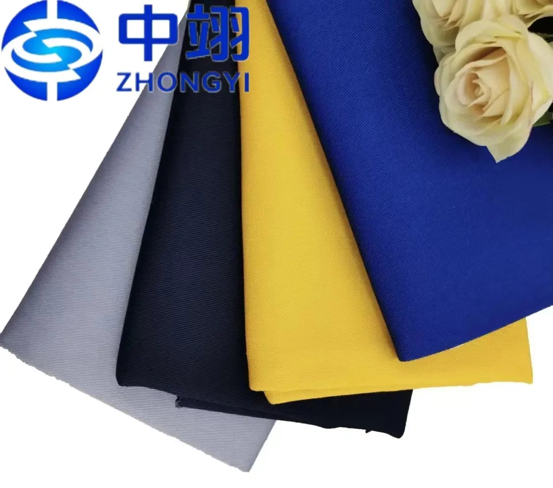 Shaoxing Textile Pure Cotton Woven Spandex Khaki Men Fabrics Fabric Stretch Thick Fabric