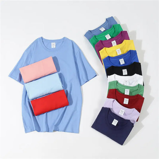 Multi color summer plain men's t-shirts custom logo blank cotton men t