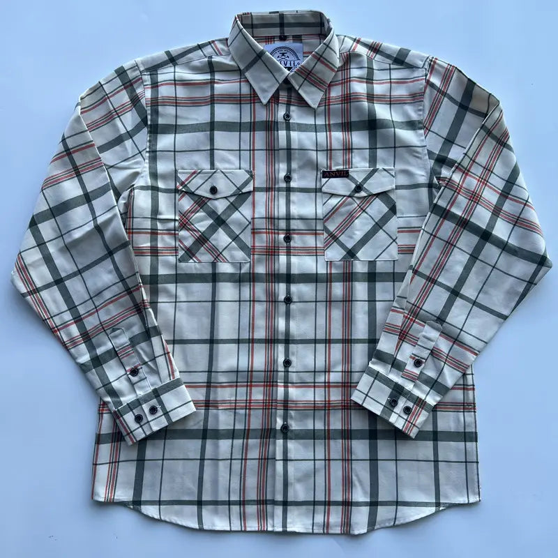 custom left chest pocket brand tag polyester blend Hidden collar-stay buttons flannel