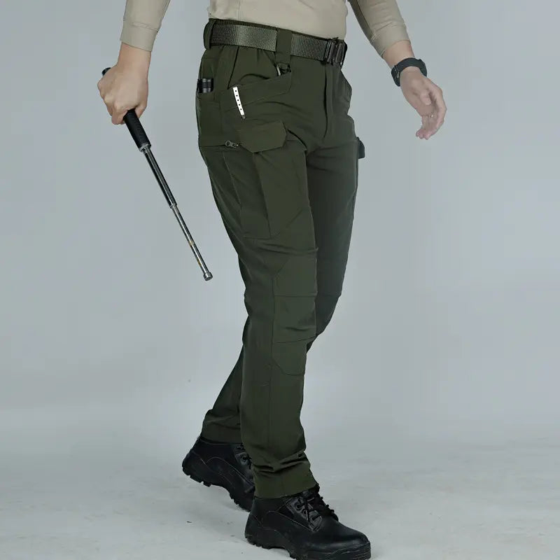 Men's Tactical Pants Waterproof Quick Dry Pant Summer Thin Spandex Stretchy Trousers