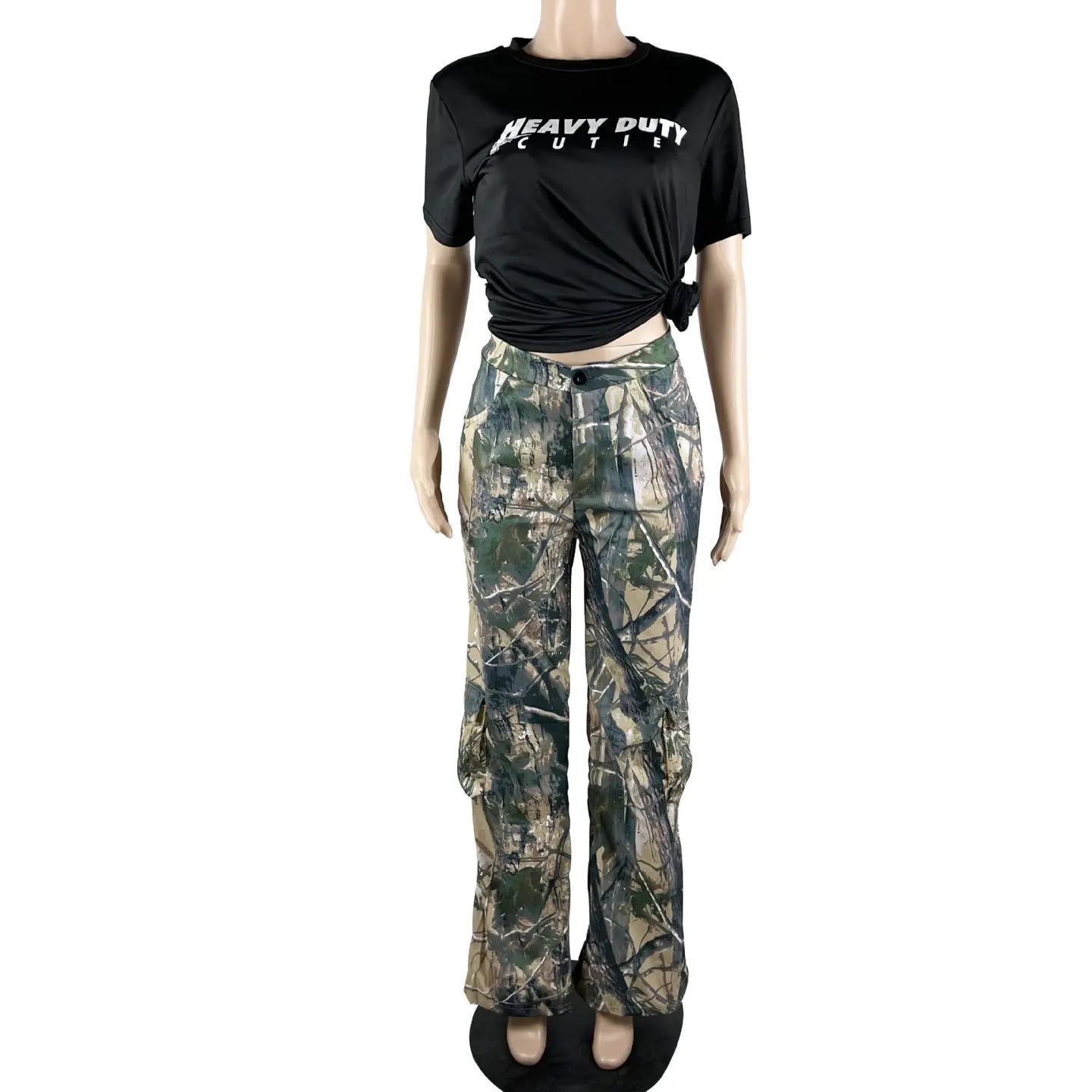 2024 New Fashion Women'S Camouflage Pants High Waist Straight Cargo Mujer Women Streetwear Baggy Women'S