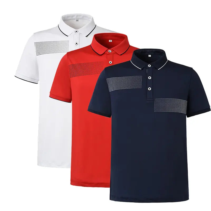 Fancy polo t-shirts sports quick drying lapel golf polo for men