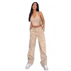 Spring New Y2K High Waist Pants street Patchwork Straight Vintage loose Women's Cargo