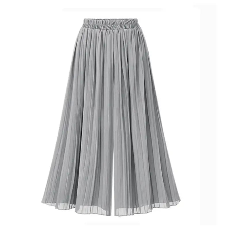 Hot Selling Women's Loose Wide Leg Pants Split Casual High Waist Chiffon