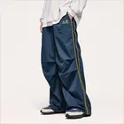 INFLATION Hip pop stacked nylon track pants streetwear Men's Trousers Custom Logo Printing parachute