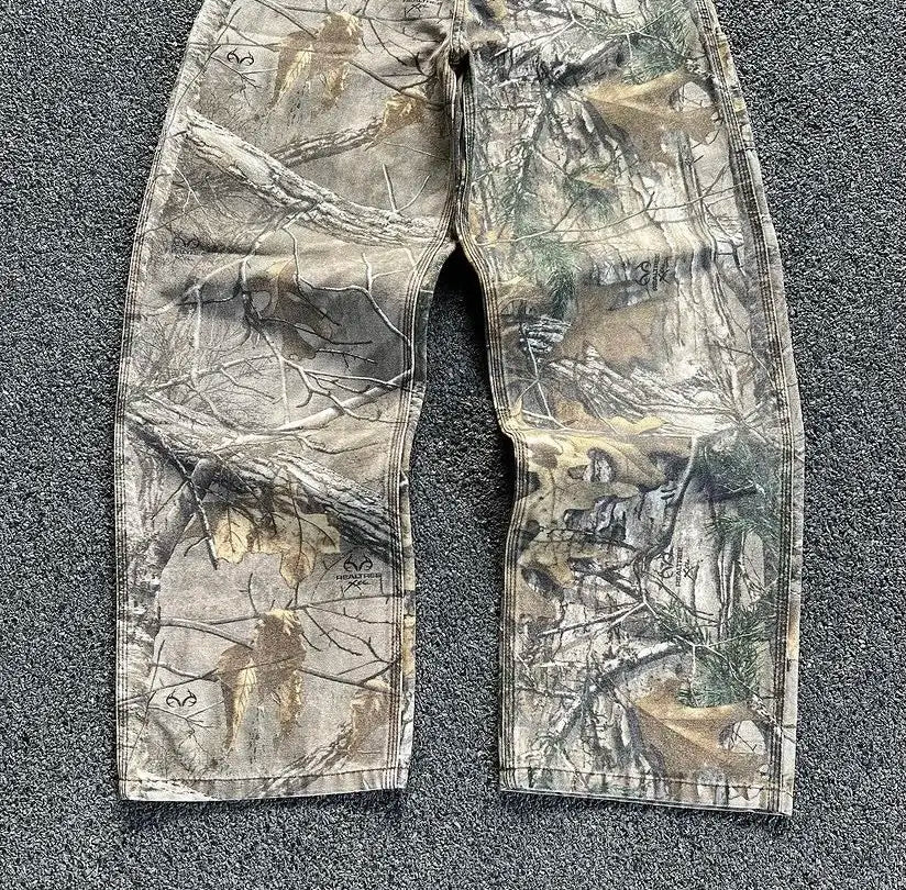 Customized High Quality 100% Cotton Hunting Real Tree Camo Stacked Parachute Carpenter Men Custom Cavana Cargo