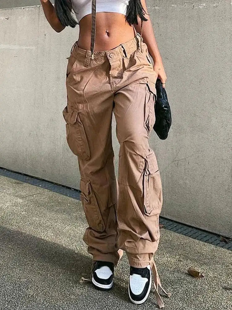 Wide Leg Pants Women Cargo Pants Custom Cargo