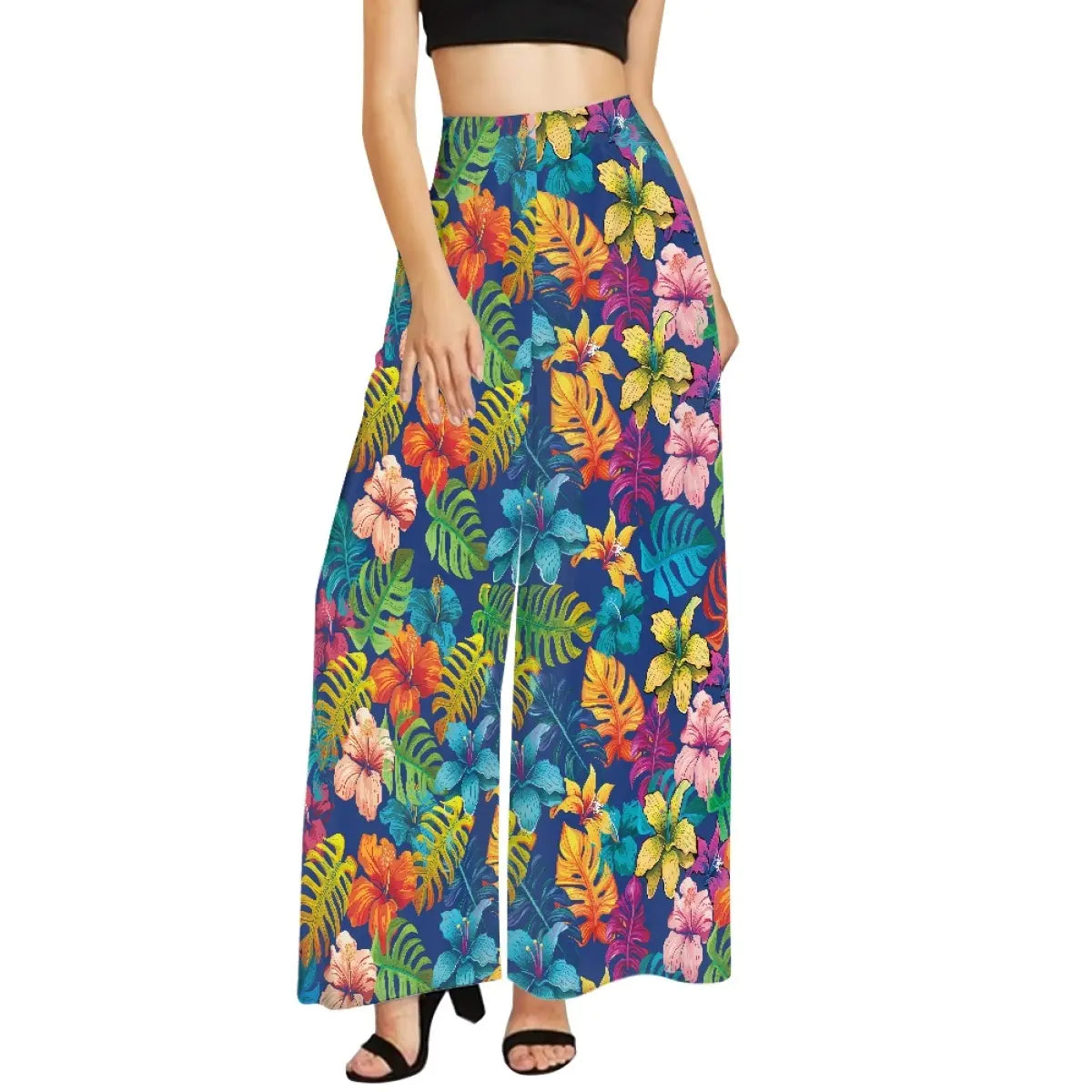 Wide Leg Pants for Women Polynesian Custom Puletasi Style High Waist Leg Palazzo Print On Demand Yoga Long Office Trousers