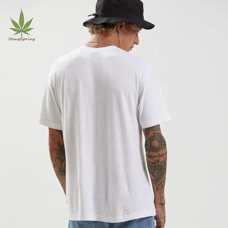 HempSpring Hemp retro fit t shirt organic cotton men tshirt hemp tee eco friendly tees sustainable t for men