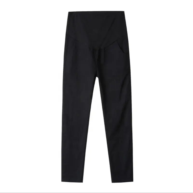 Maternity Pants Stretch Adjustable High Waist Pregnant Trousers Cotton and linen fabric M to XXXL Casual Style