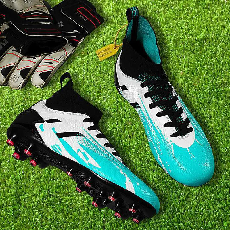 HIgh Quality Men Football Sneakers Boy Soccer Shoes High Ankle Men's Cleats Training Soccer Boots