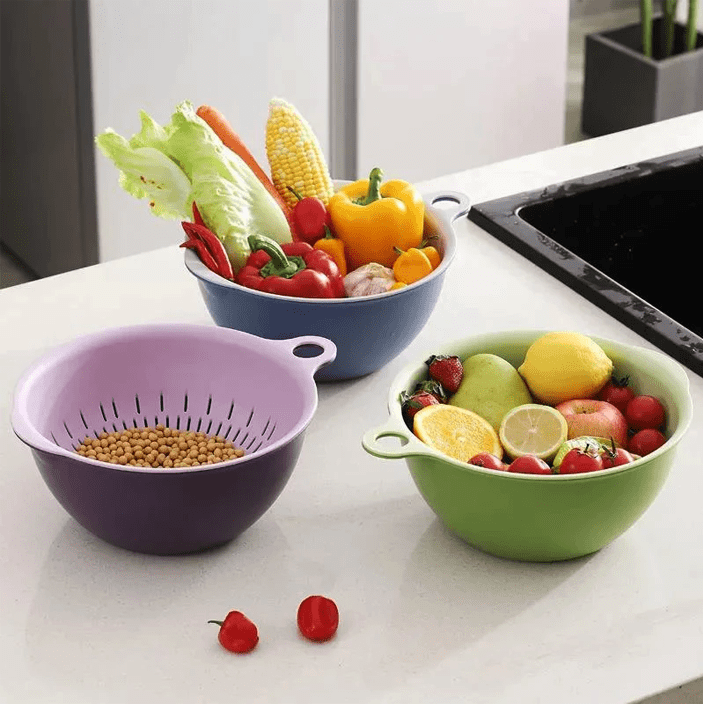 2 in 1 Kitchen Strainer Colander Bowl (pack of 2)