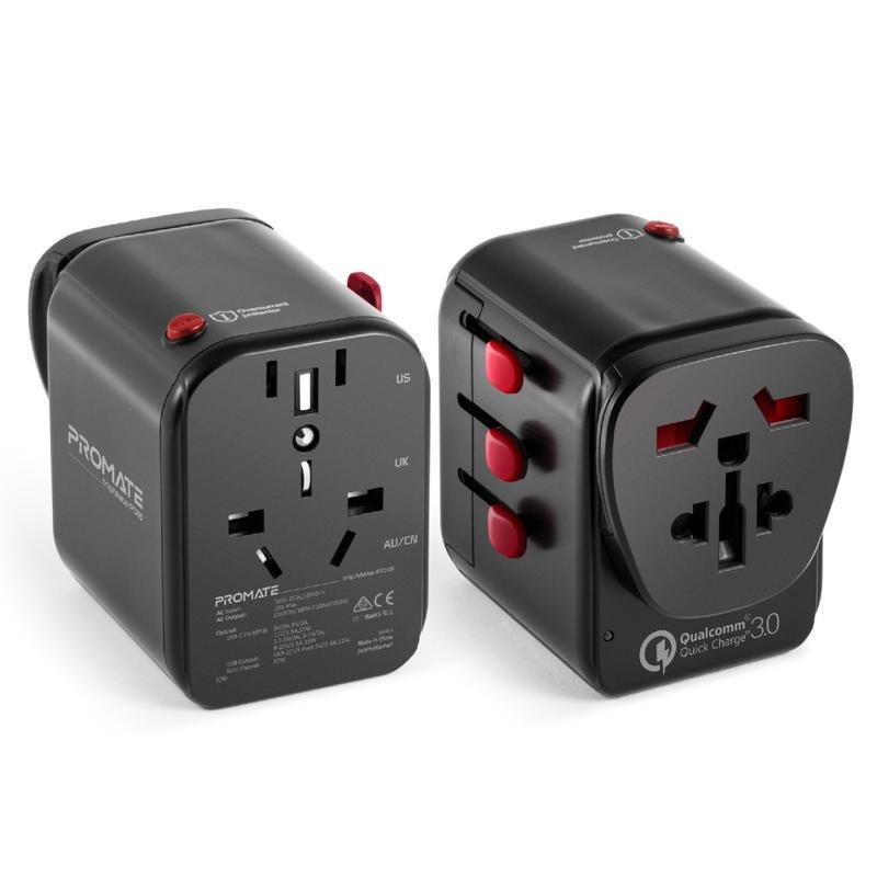 Tripmate - Travel Adapter with Re-settable Fuse & 30 Watt Output. Qualcomm 3.0 USB Type-C™ 18W Power Delivery Port