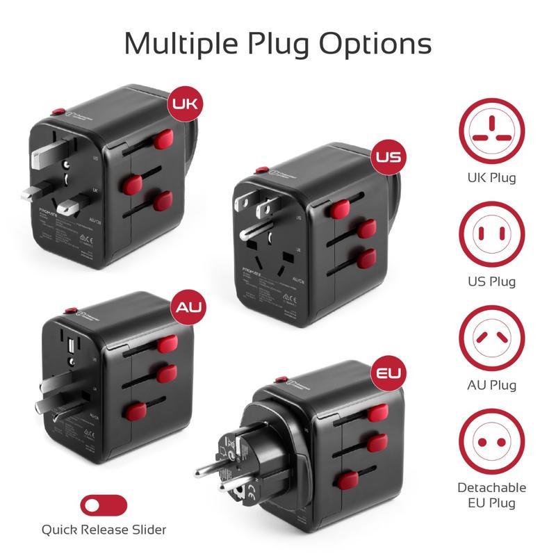 Tripmate - Travel Adapter with Re-settable Fuse & 30 Watt Output. Qualcomm 3.0 USB Type-C™ 18W Power Delivery Port